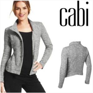 CAbi Heather Gray #596 Hourglass Style Fleece SweatShirt Hi-Low Jacket Small